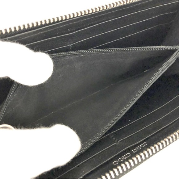 ✨ Jimmy Choo Star Studded Zippy Long Wallet — Black Leather with Attitude ✨ - Picture 7 of 9